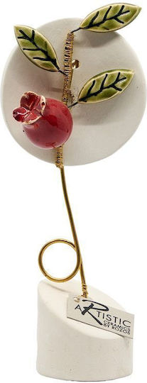 Rozos Ceramics 14-255 Handmade Ceramic Tabletop Decor Pomegranate 4x15