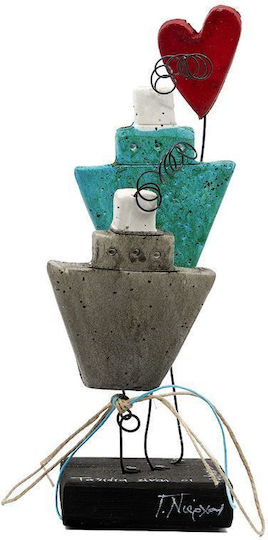 G.Niarhou Handmade Ceramic Ships Inima Bază 7x22