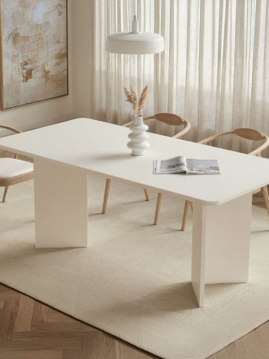 Linza Esszimmer- und Küchentisch Holz Weiß 180x90x75cm