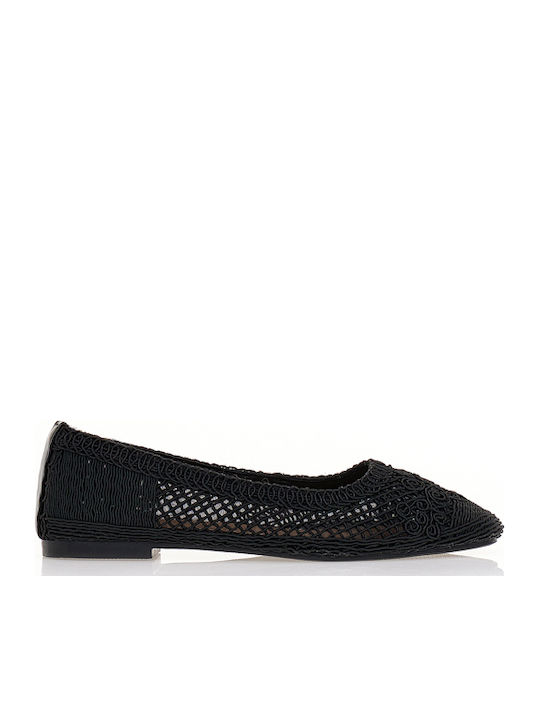 Tsoukalas Women's Ballerina Shoes In Black Colour