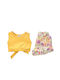 Kids Set with Shorts Summer 2 Pieces Yellow-Lilac G146