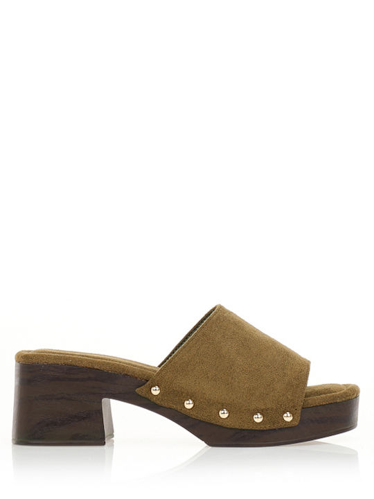 Tsoukalas Suede Damen Pantoletten mit Niedrigem...