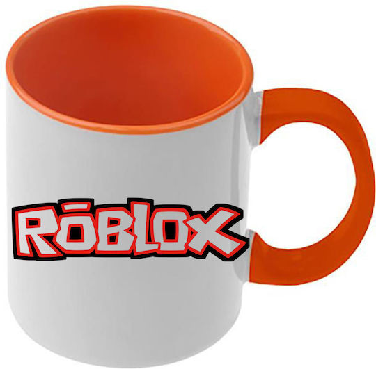 Κούπα Roblox Πορτοκαλί Λαβή Εσωτερικό
