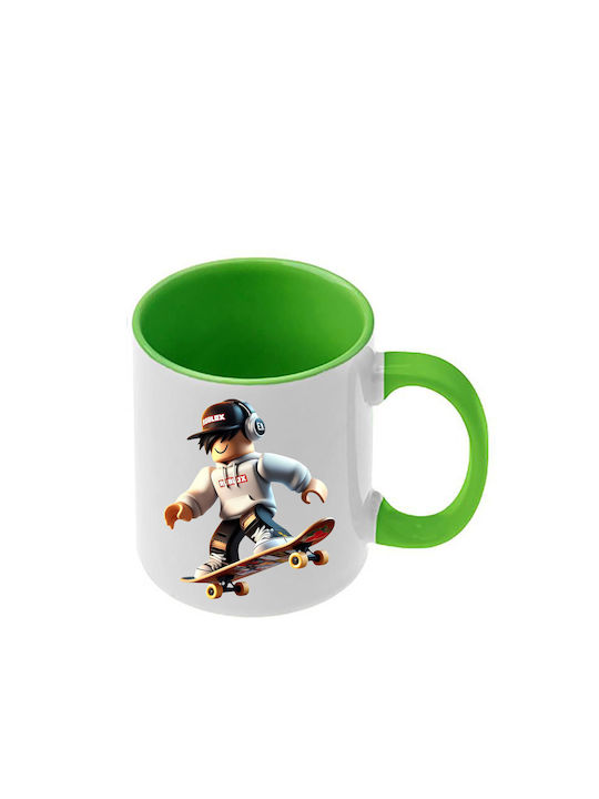 Roblox Tasse Offene Grüne Griff Innenraum