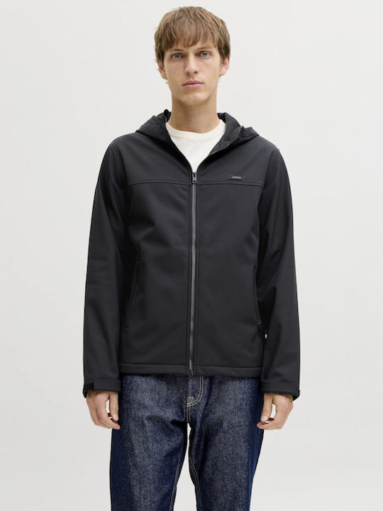 Χειμωνιάτικο Μπουφάν Softshell Αδιάβροχο και Αντιανεμικό Μαυρο