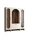 Hallway Furniture Cream-Walnut 180x37x200.6cm