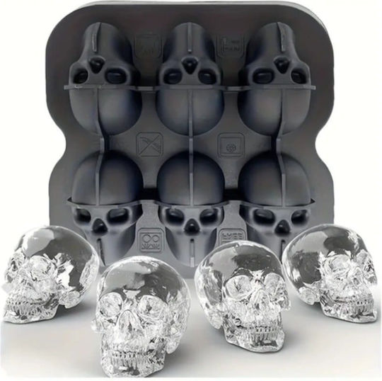 6η Παγοθήκη Παγακια Κρανιο 6th Ice Cube Tray Skull Ice Cubes Molfs
