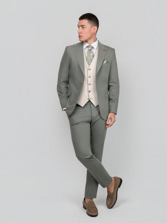 Dezign Summer Men's Suit Olive