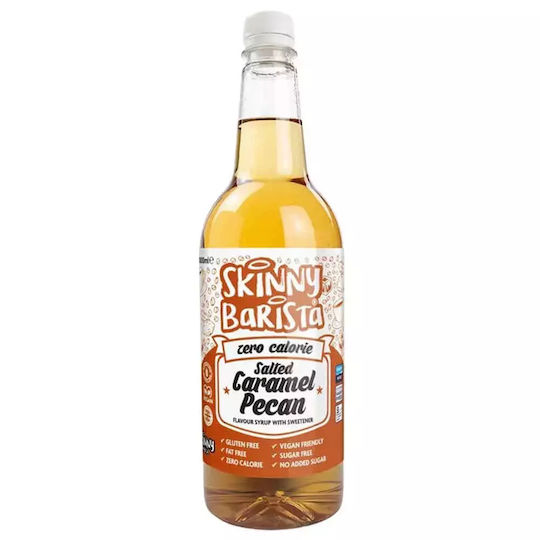 Skinny Food Co Skinny Barista Zero Calorie Syrup 1000ml Salted Caramel Pecan