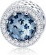 Ασημενιο Charm 925 Blue Drop Zirgons