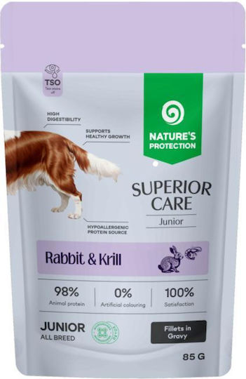 Nature's Protection Υγρή Τροφή για Κουτάβια με Κουνέλι χωρίς Σιτηρά 85gr