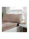 First Choice Set Cearceafuri De Pat King Size Cu Hugger Din Cauciuc 200x200cm Maro 3 Buc