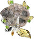 925 Silver Brooch Amethyst Diopside Sapphires