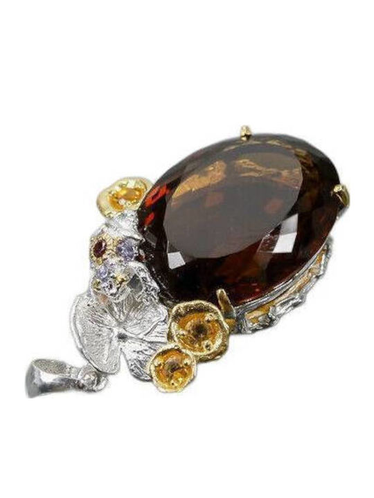 Artistic Natural Citrine 38ct Frog Pendant