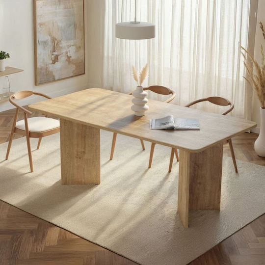 Linza Τραπεζαρίας Honey Oak 180x90x75εκ.