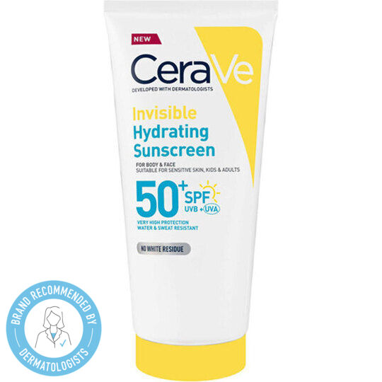 CeraVe Invisible Хидратиращ Водоустойчива Слънцезащитна Лосион За Лице и Тяло SPF50+ 177ml