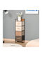Bedroom Chest of Drawers Made of Wood & Metal Multicolour with Fabric Coating 30x29x99cm
