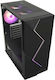 BPA1 Gaming Midi Tower Computer Case with Side Window and ARGB Lighting Black
