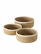 Boltze Set Decorative Baskets Wicker White 3 Pieces
