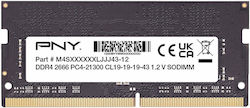 PNY DDR4 cu Modul și Frecvență 2666 pentru Laptop