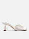 Mules Mit Niedrigem Absatz In Silber Farbe