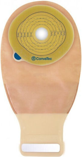Convatec Esteem+ Drainable Ileostomy Bag Cut-to-Fit Open Type Adhesive 10 Pieces 20-70mm Transparent Clip