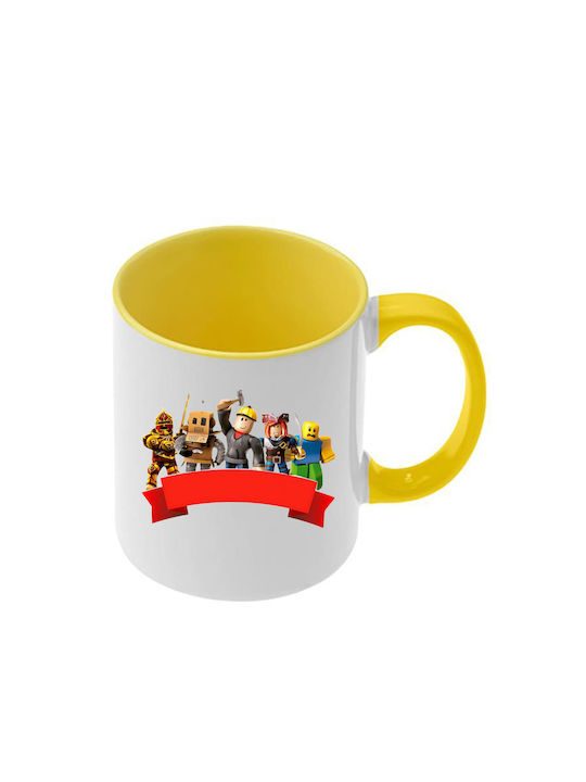 Roblox Tasse Gelbe Griff Innenseite