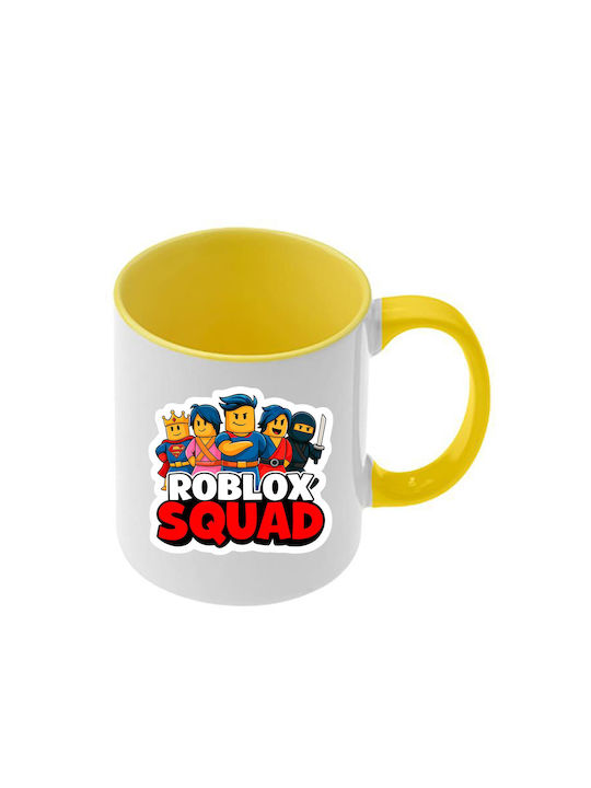 Roblox Tasse Gelbe Griff Innenseite