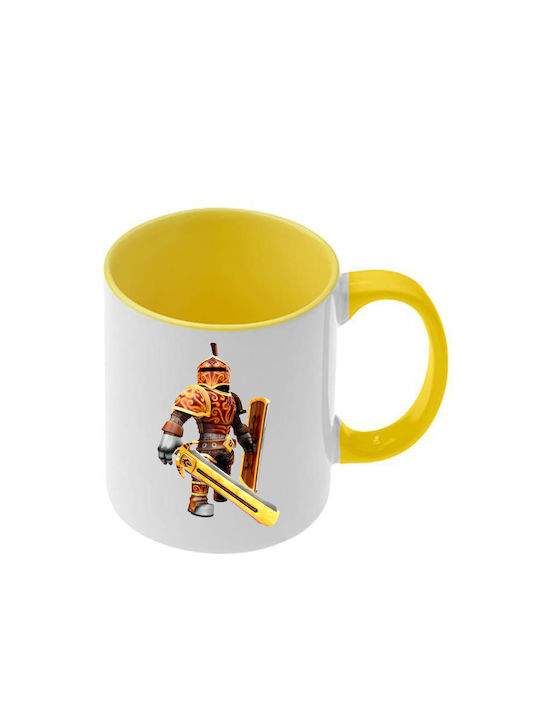 Roblox Tasse Gelbe Griff Innenseite