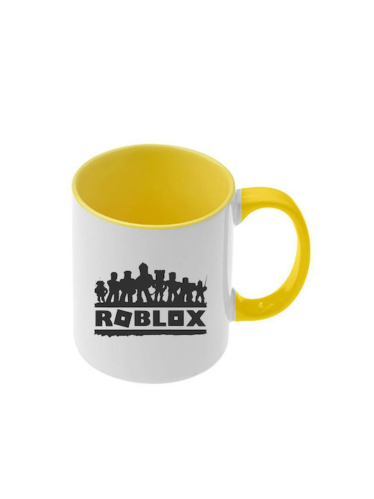Roblox Tasse Gelbe Griff Innenseite