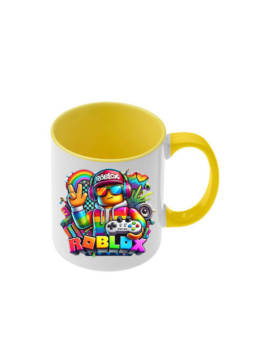 Roblox Tasse Gelbe Griff Innenseite