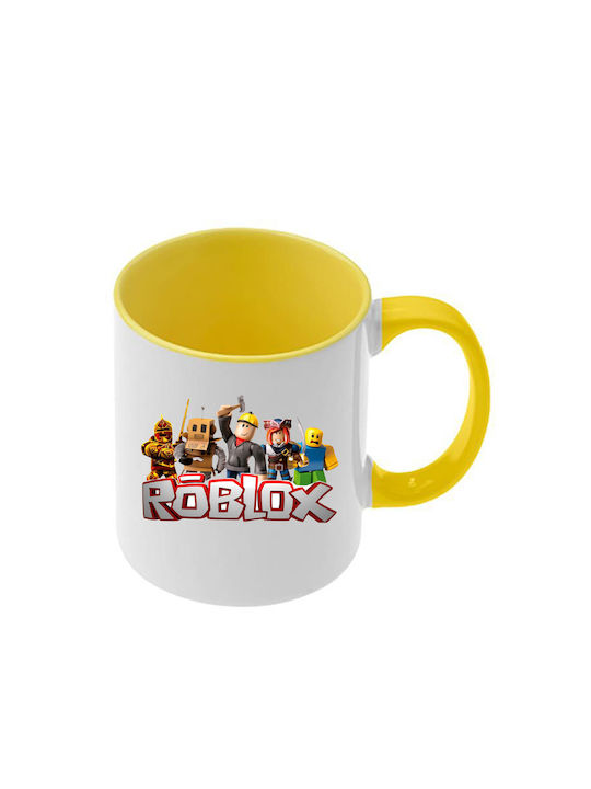 Roblox Tasse Gelbe Griff Innenseite