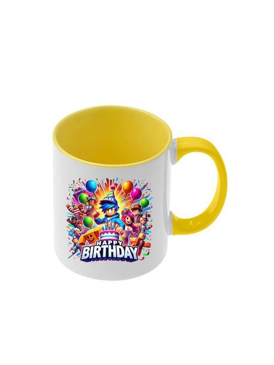 Roblox Tasse Gelbe Griff Innenseite