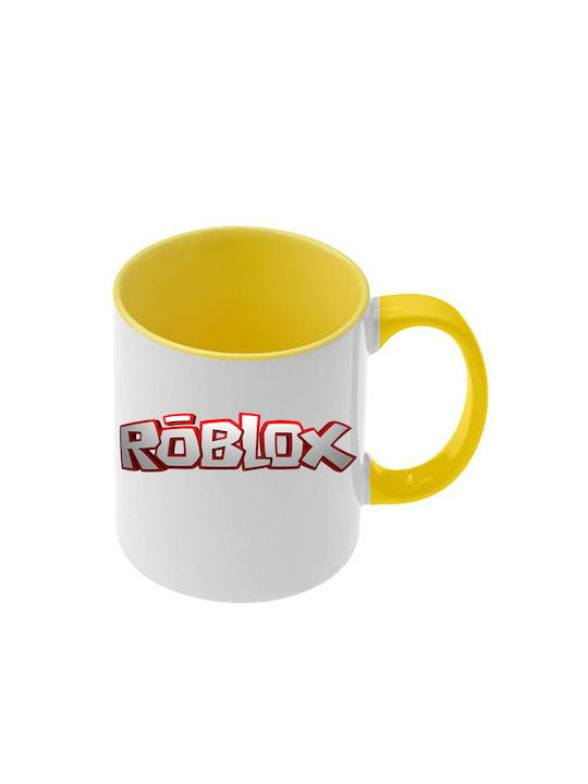Roblox Tasse Gelbe Griff Innenseite