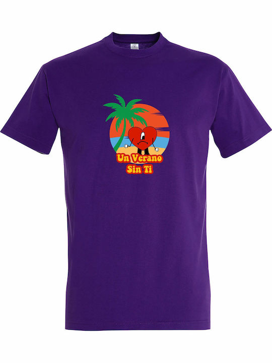 Tricou Unisex Bad Bunny Un Verano Sin Ti Violet...