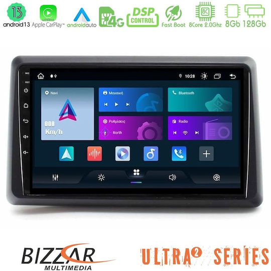 Bizzar Автомобилна Аудио Система За Renault Express 2022-2023 Bluetooth USB Вграден Wi-Fi GPS Apple CarPlay Android Auto С Touch Screen 9"