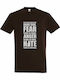 T-shirt Unisex " Yoda Quote Fear Anger Hate Star Wars " Chocolate