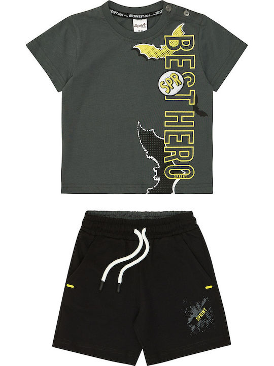 Sprint Kids Set with Shorts Summer 2pcs Gray