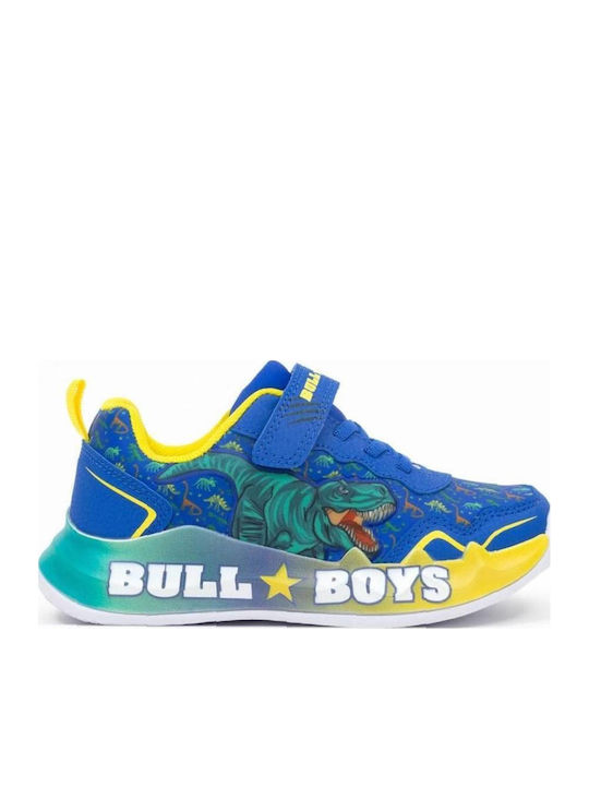 Παιδικά Sneakers με Σκρατς & Φωτάκια Μπλε