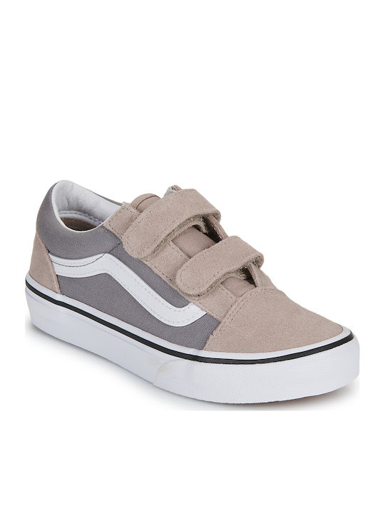 Vans Old Skool V Παιδικά Sneakers με Σκρατς Μπεζ