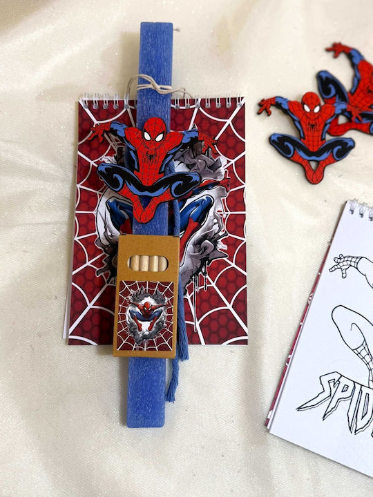 Λαμπάδα Αρωματική Μπλε Spiderman Σύνεργα Ζωγραφ...