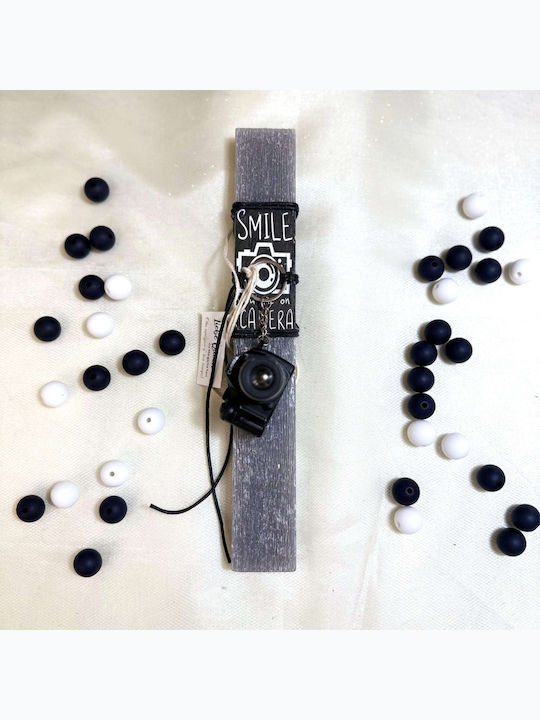 Gray Scented Candle Black Camera