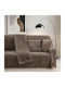 Beauty Home Stripe Art 8726 Σετ Ριχτάρια 2τμχ Γούνινο Μόκα 8726ΣΕΤ2