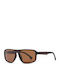 King Unisex Sunglasses with Black Frame and Brown Polarized Lens SUNKI345-SN021