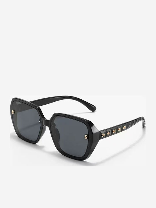 King Unisex Γυαλιά Ηλίου με Μαύρο Σκελετό και Μαύρο Polarized Φακό SUNKI345-SN024