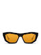 Kreuzbergkinder Hiro Women’s Sunglasses With Black Horn-Rimmed Frame And Orange Lens hiro-c1