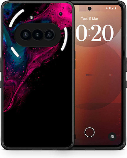 Husă Telefon Watercolor Roz Negru Nothing 3a