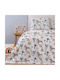Melinen Σετ Σεντόνια Μονά με Λάστιχο Βαμβακερά Doggy Kids Line 100x200cm 3τμχ