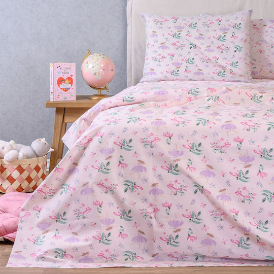 Melinen Cotton Single Sheets Set with Elastic Band 100x200cm 3 Pieces