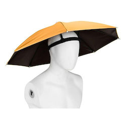 Head Umbrella Alista Home 69 Cm Diameter Elastic Headband Uv Rain Protection Orange